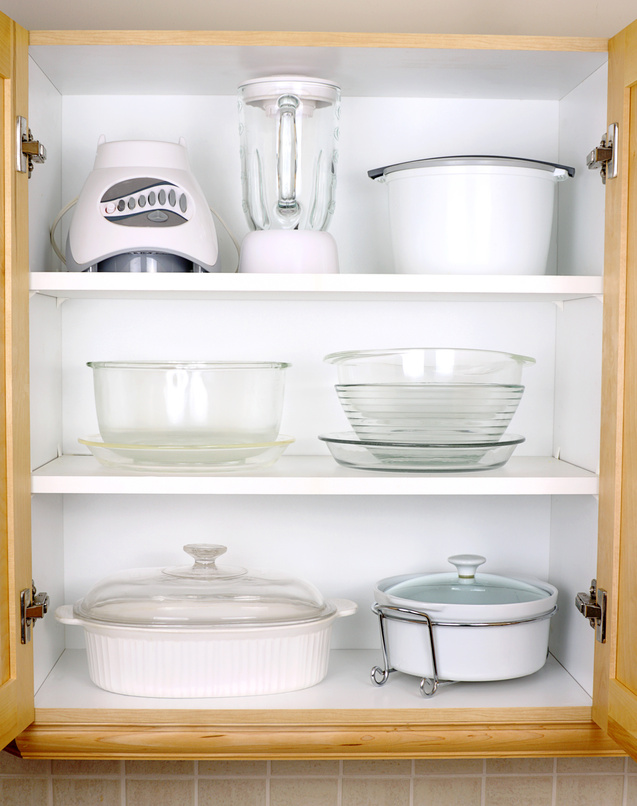 Organized kitchen cupboard